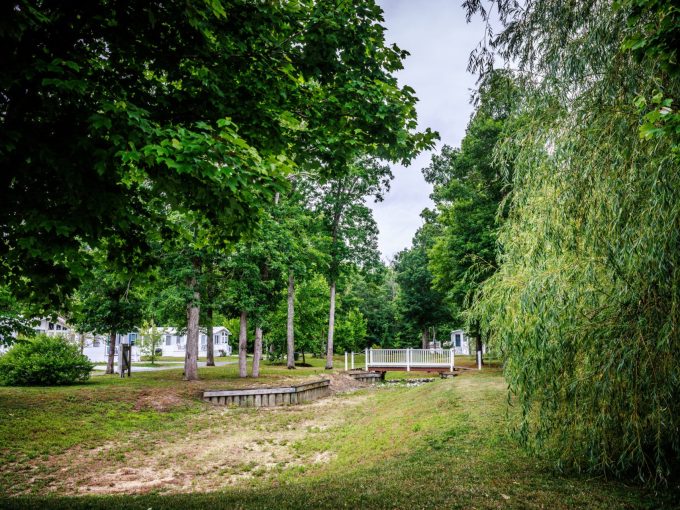 View of a small bridge and trees around it at Carol Lynn Resorts East
