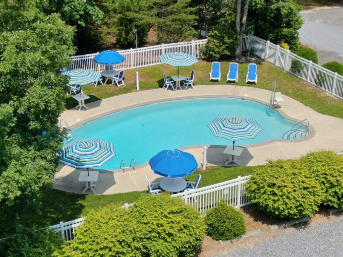 aerial view of the Swimming pool at Carol Lynn Resorts East